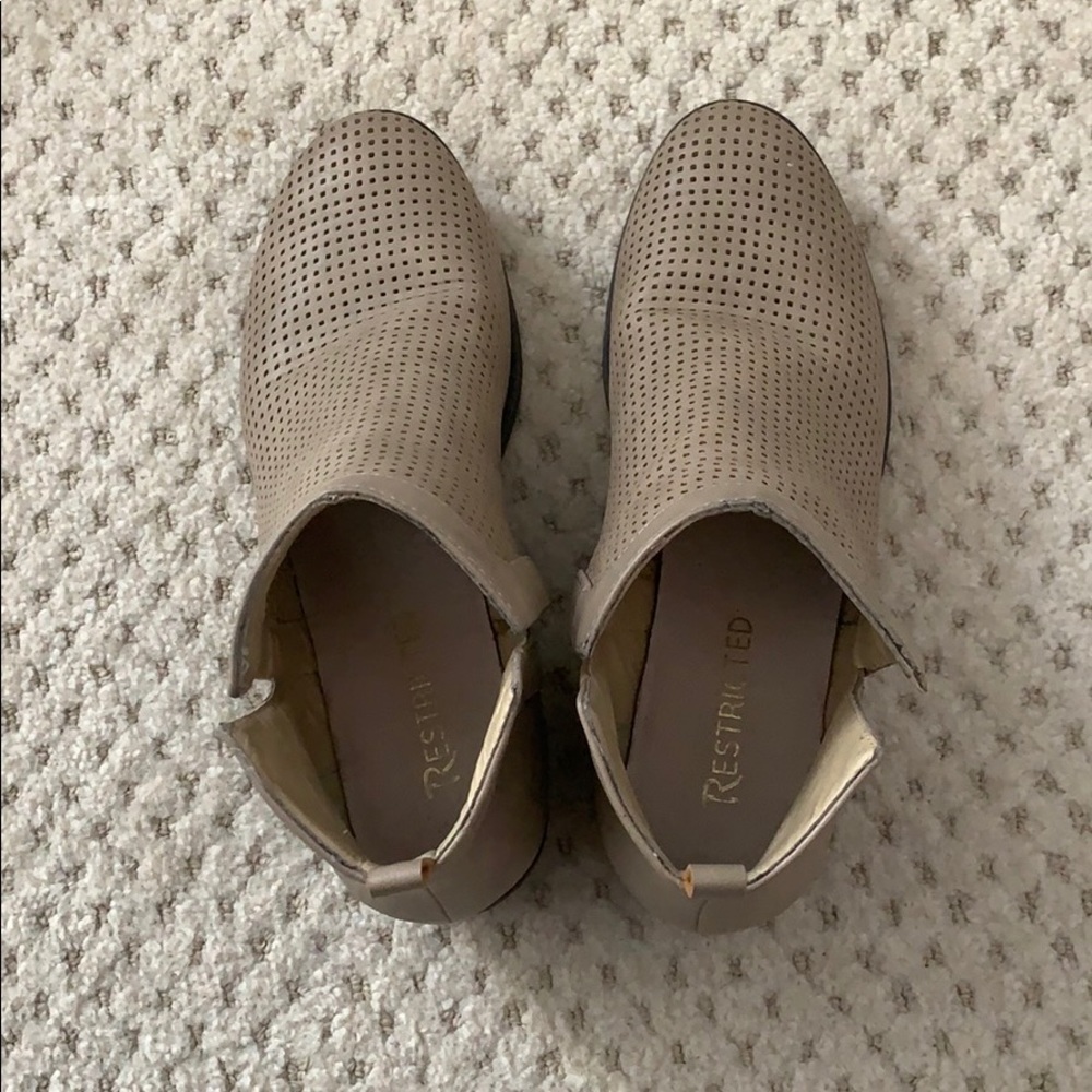 Tan booties. Good condition